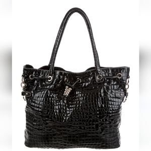 Charles David Embossed Caroline Bag Black NWT